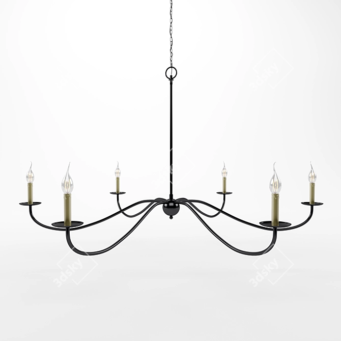 Saxon Chandelier: Classic Elegance for Your Space 3D model image 1