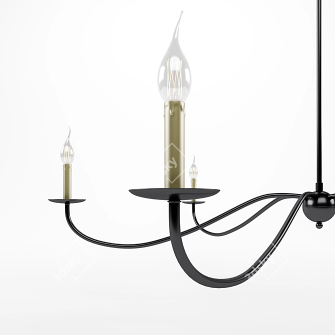 Saxon Chandelier: Classic Elegance for Your Space 3D model image 2