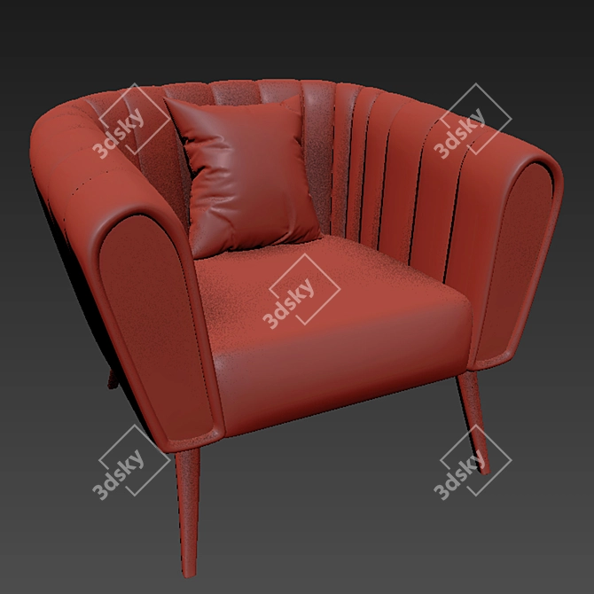 Luxe Oreas Arm Chair & Aula Coffee Table 3D model image 2