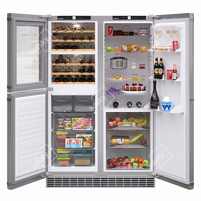 Liebherr WF1061 & RB1410 Combo: Perfectly Efficient Refrigeration 3D model image 1