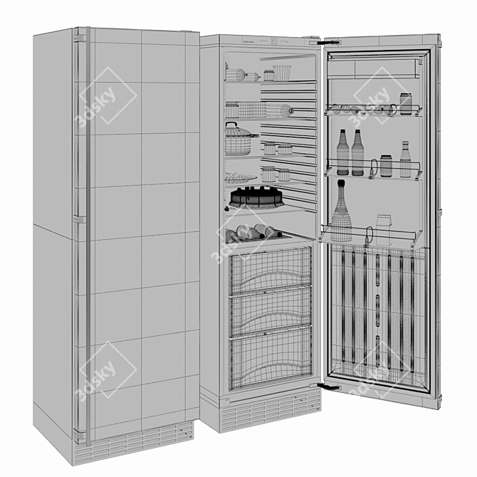 Liebherr RB 1410: Stylish & Efficient Fridge 3D model image 3