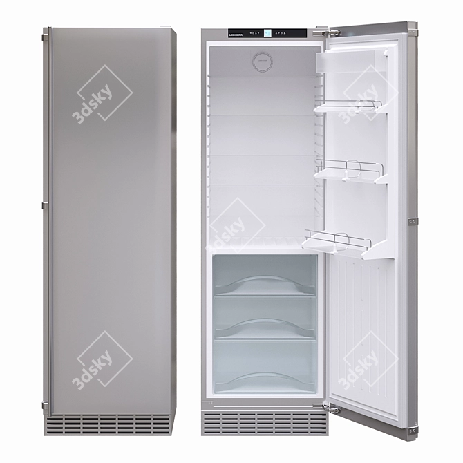 Sleek Liebherr RB 1410 Fridge 3D model image 1