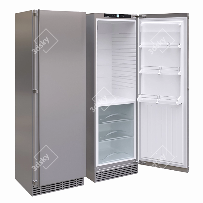 Sleek Liebherr RB 1410 Fridge 3D model image 2