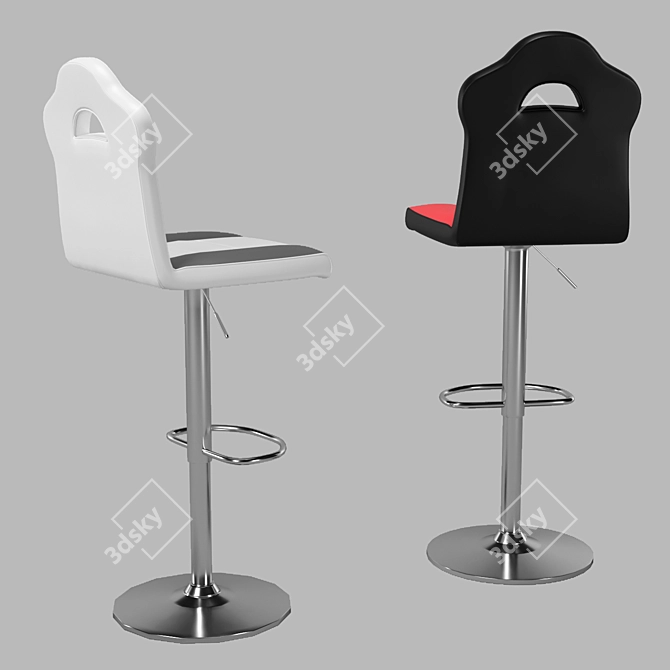 Sleek CLAPA Bar Stool 3D model image 2