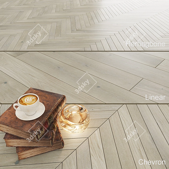 Luxury Oak Marzipan Parquet 3D model image 1