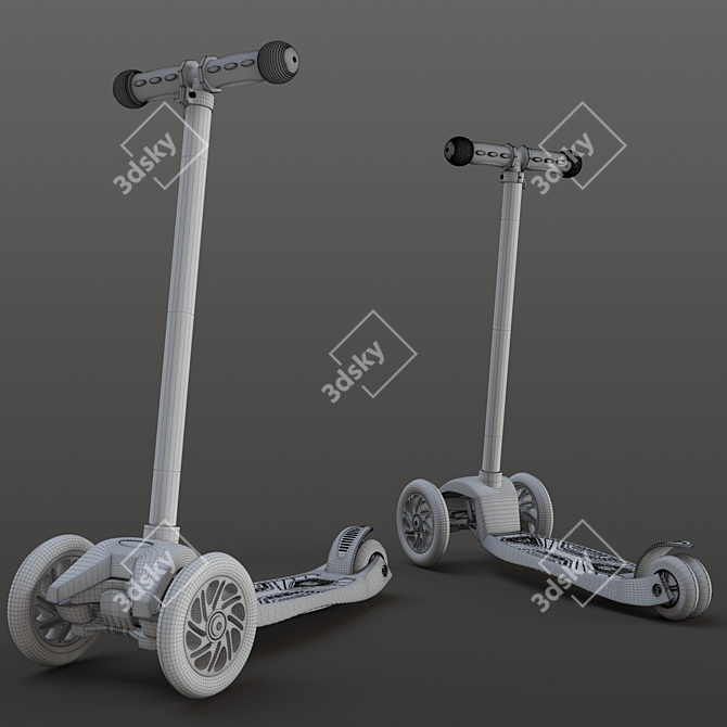 Kids' Reaction Scooter 3D model image 2