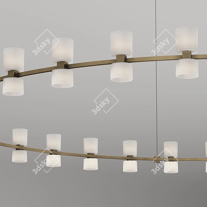 Elegant Viabizzuno Royal Chandelier 3D model image 2