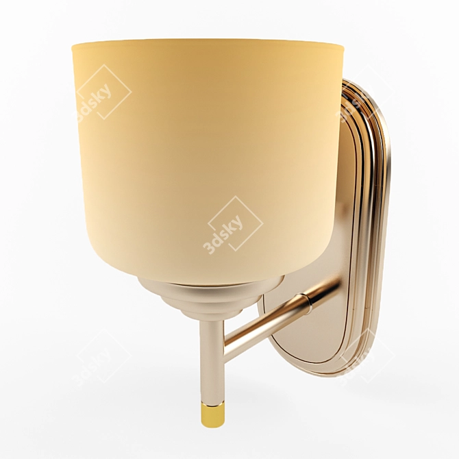 Elegant Wall Lamp 3D model image 1