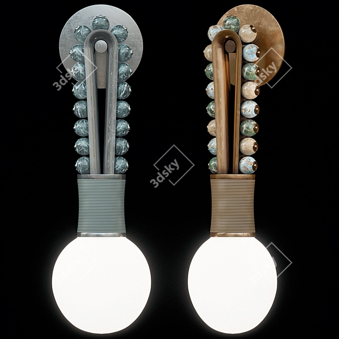 Talisman Loop Sconce: Modern Elegance 3D model image 1