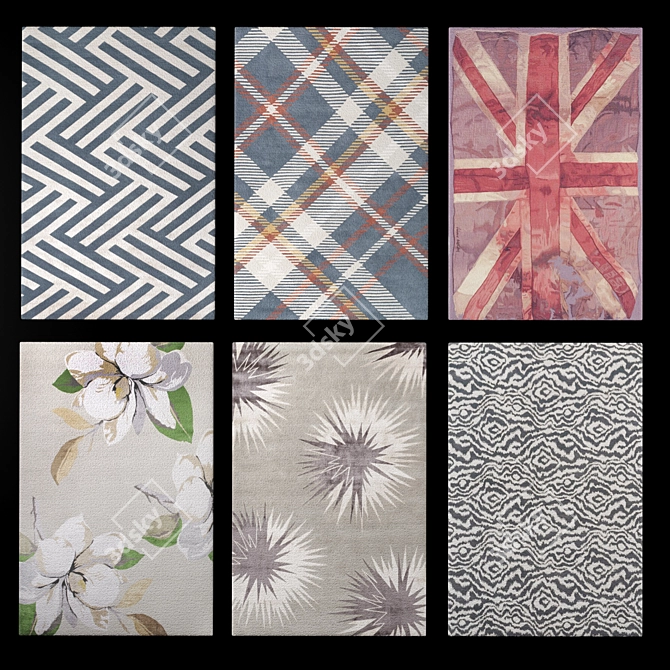 Luxury Vivienne Westwood Rug Collection 3D model image 1
