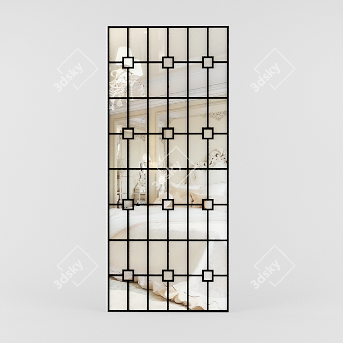 Title: Reflective Elegance: Stained Glass Mirrors 3D model image 1