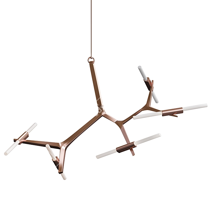 Bronze Agnes Chandelier, 10-Light Elegance 3D model image 1