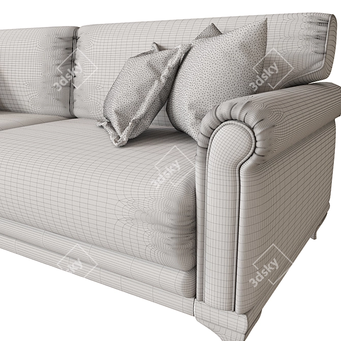 Flanders 3-Seat Sofa: Stylish Comfort for Your Living Room 3D model image 3
