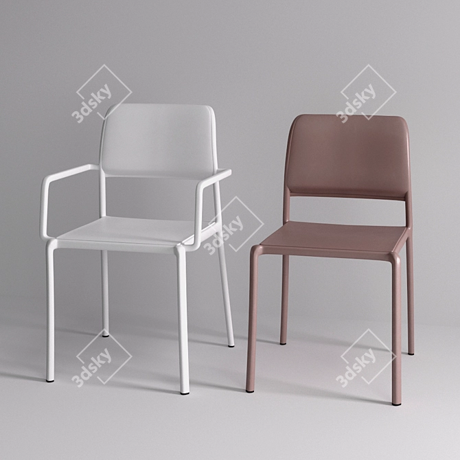 Nardi Outdoor DEI-Riva Bistrot: Stylish and Compact Seating Options 3D model image 1