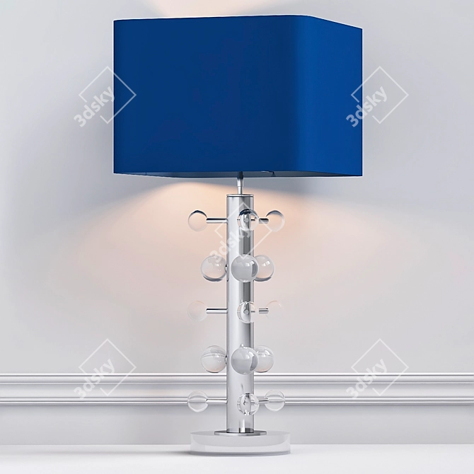 Elegant Brass Table Lamp 3D model image 1
