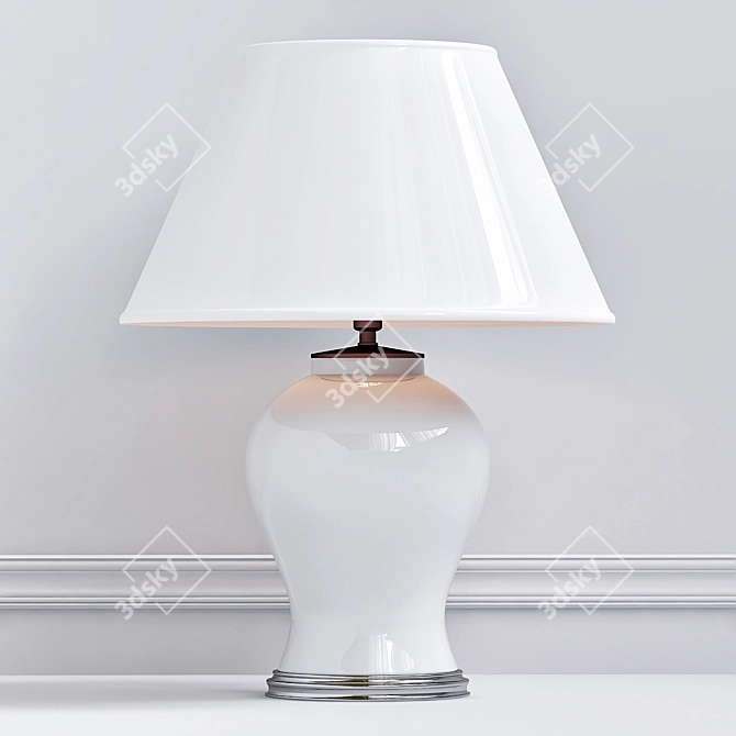 Elegant Halston Table Lamp 3D model image 1