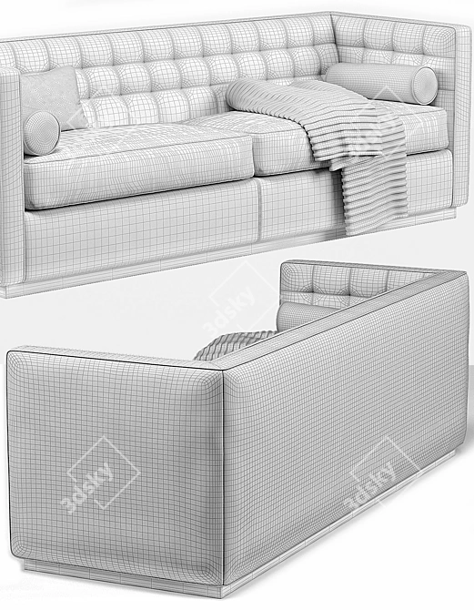 Title: West Elm Rochester Sofa 3D model image 3