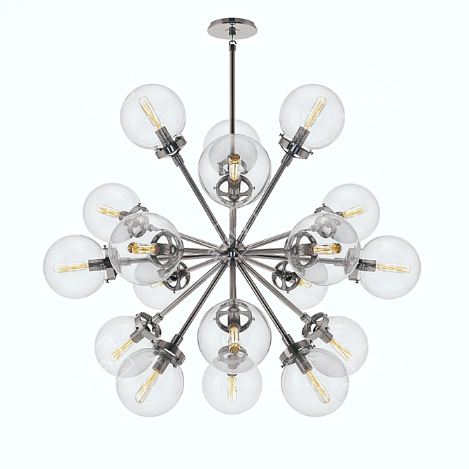 Ian K. Fowler Modern Bistro Chandelier 3D model image 1