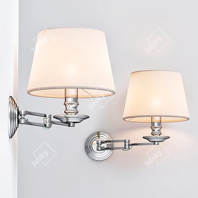 Elegant Eclipse Wall Lamp 3D model image 1