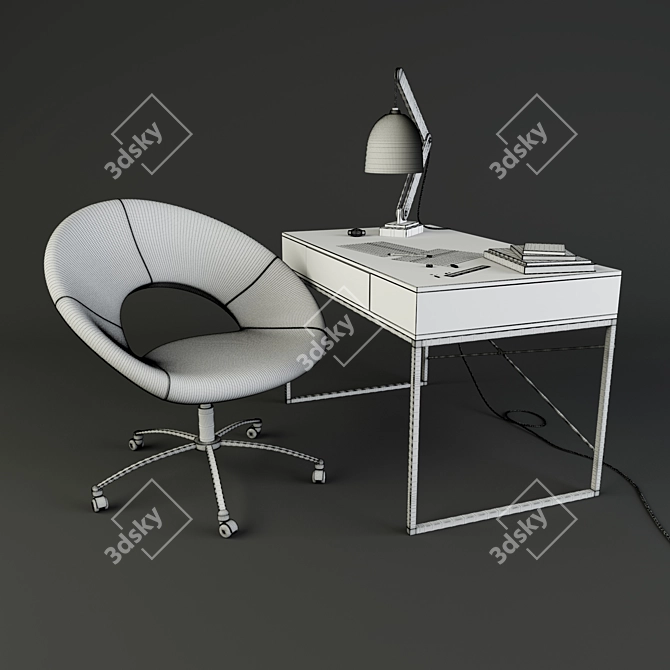 Comfy Desk Chair Set 3D model image 3