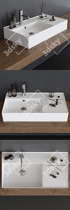 Scarabeo Teorema 2.0 Ceramic Washbasin 3D model image 2