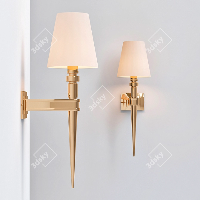 Elegant Waterloo Wall Lamp 3D model image 1