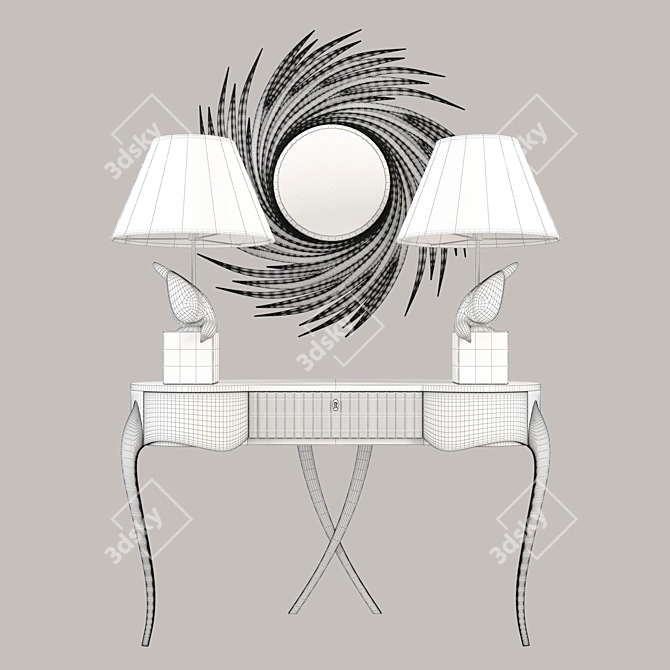 Elegant Petit Bureau Secretary: Functional and Stylish 3D model image 2