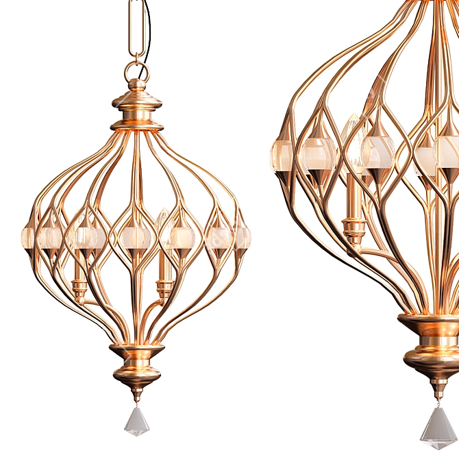 Elegant Sabina Pendant Light 3D model image 1