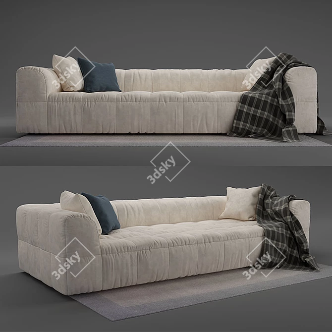 Arflex STRIPS: Stylish Designer Sofa 3D model image 1