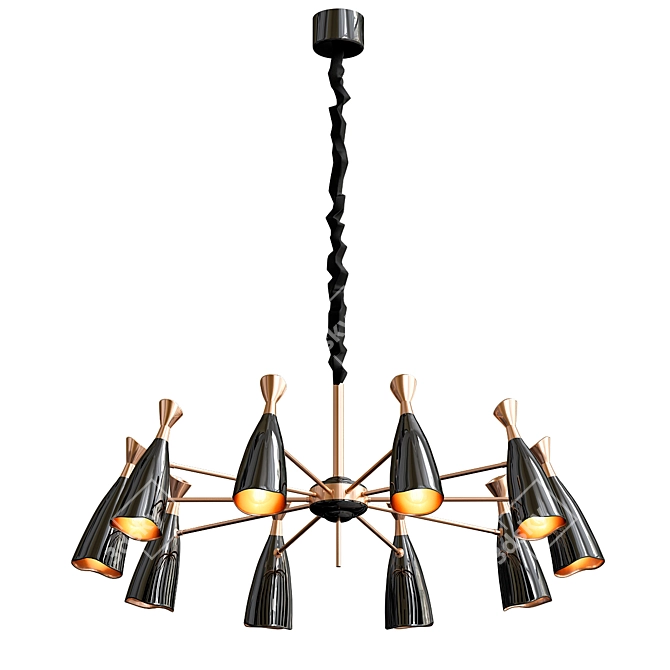Elegant Cairo Pendant: Illuminate Your Space 3D model image 1