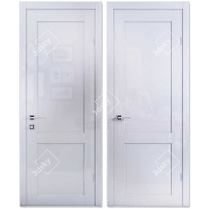 Mezzo Porte Elegant 58.68: Timeless Elegance in White Oolong 3D model image 1