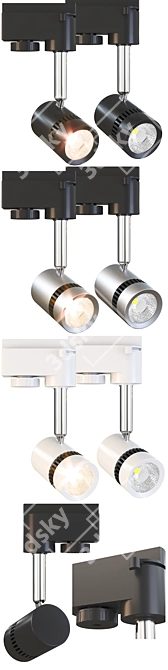 Sleek Corona Track Light - HL835L 3D model image 2