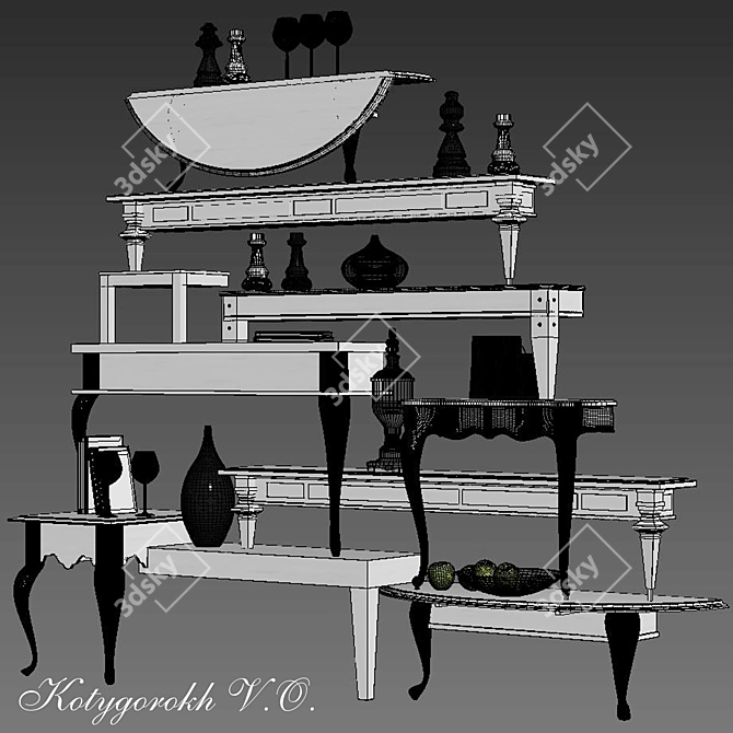 Innovative Design: Transforming Table 3D model image 3