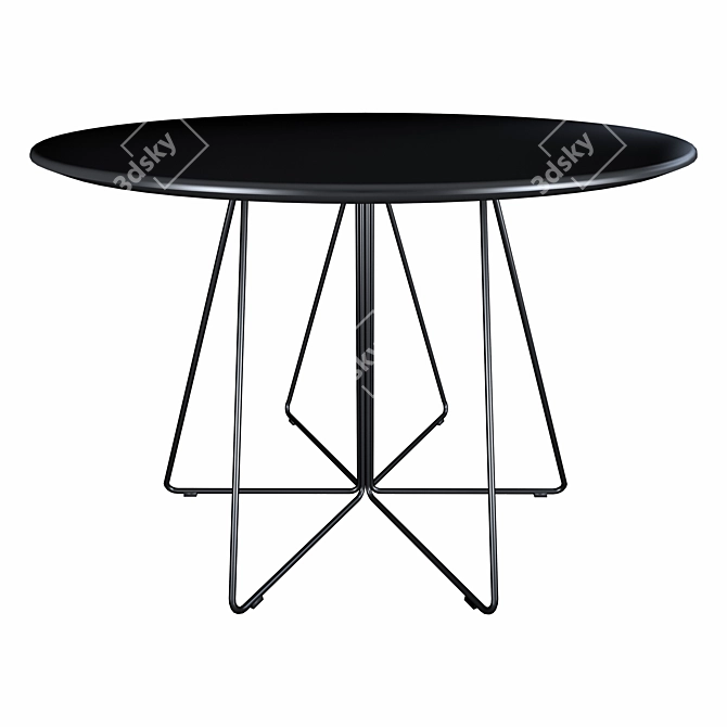 Sleek Steel PaperClip Table 3D model image 1