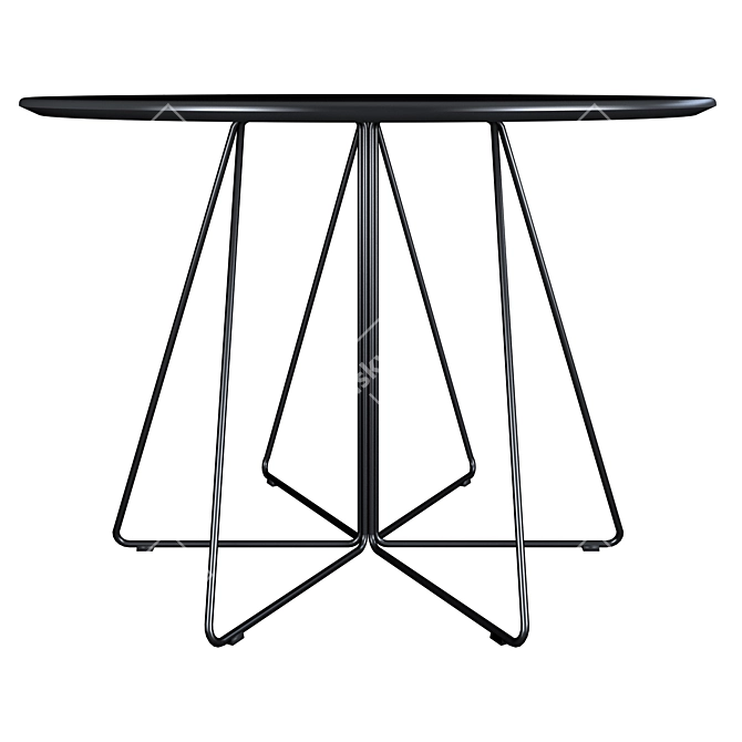 Sleek Steel PaperClip Table 3D model image 2
