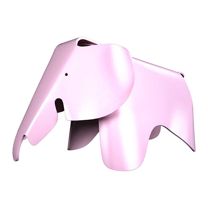 Playful Plastic Pachyderm 3D model image 1