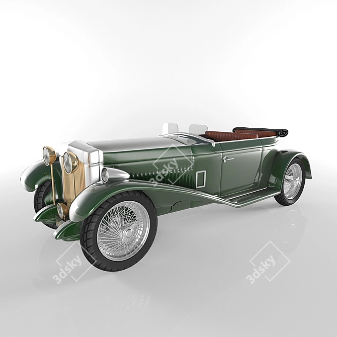 Vintage Convertible Car 3D model image 1
