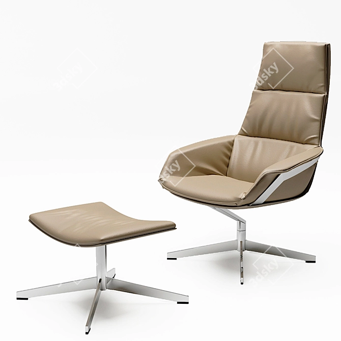 Sleek Bond Armchair 3D model image 1