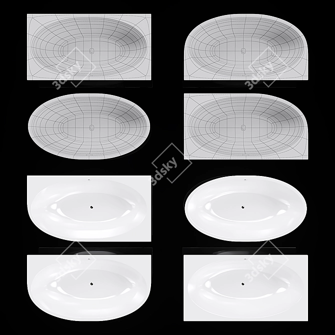 Esse Mindoro Luxury Bathtub 3D model image 2