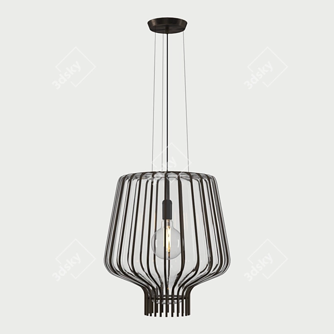 Elegant Saya Fabbian Pendant 3D model image 1