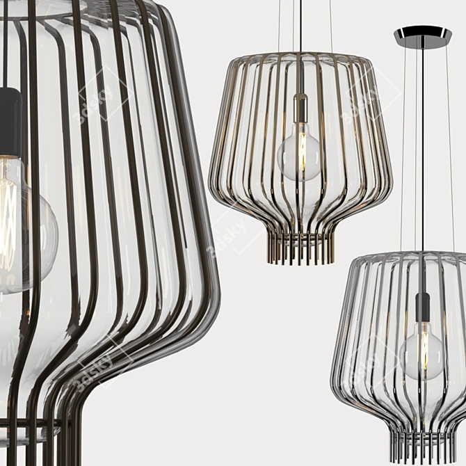 Elegant Saya Fabbian Pendant 3D model image 3