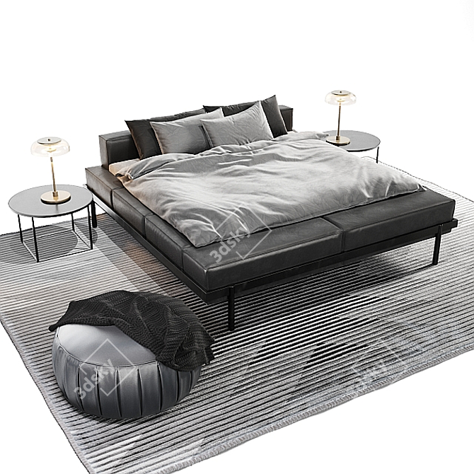 Sleek and Stylish DS-1121 Bed 3D model image 1