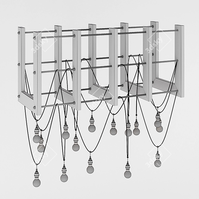 Elegant Crystal Chandelier 3D model image 3