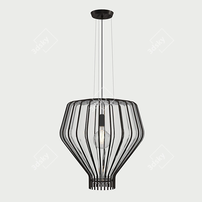 Elegant Saya Fabbian Pendant - 48cm 3D model image 1
