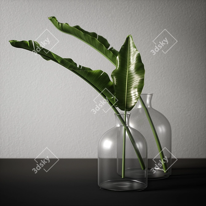 Elegant Branch Decor Set 3D model image 4