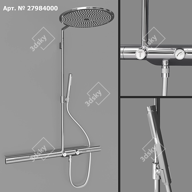 AXOR Showerpipe 800: Perfect Shower Solutions 3D model image 1