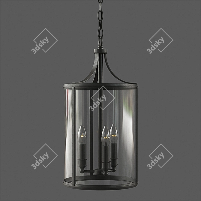 Elegant Belden Pendant by Pottery Barn 3D model image 1