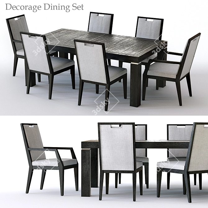 Decorage Dining Set by Bernhardt 3D model image 1