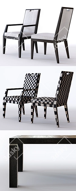 Decorage Dining Set by Bernhardt 3D model image 2