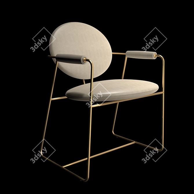 Fashionable Gemma Baxter Chair 3D model image 1